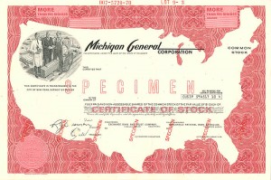 Michigan General Corporation - Stock Certificate